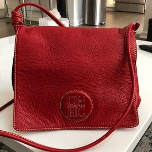 Carolina Herrera Red leather crossbody